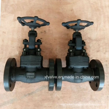 DIN Forged Carbon Steel A105 Flange Connection End Globe Valve